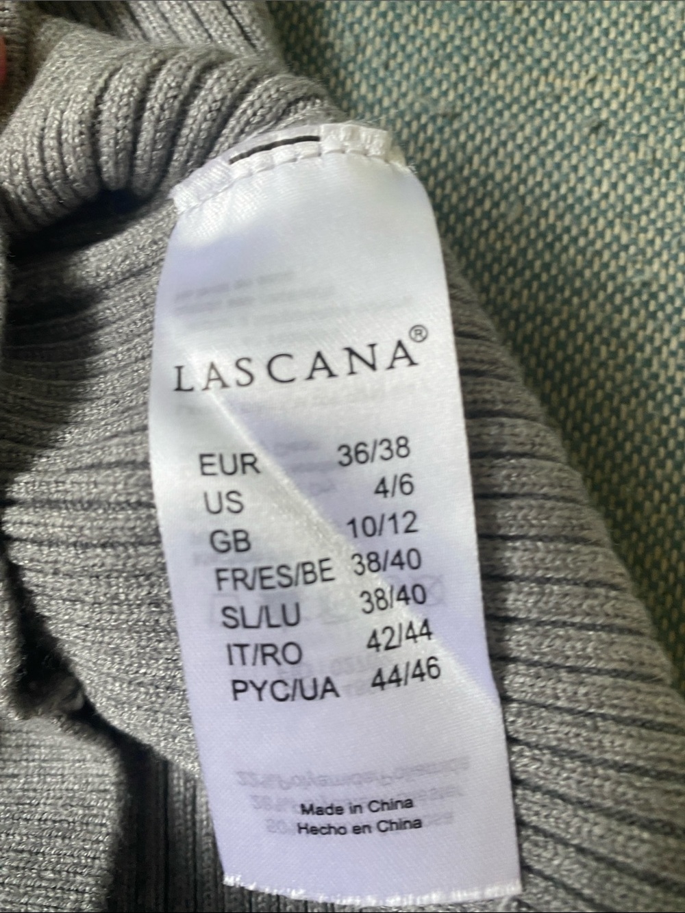 LASCANA Ribbed Knit Tank Top in Light Gray - Picture 3 of 5
